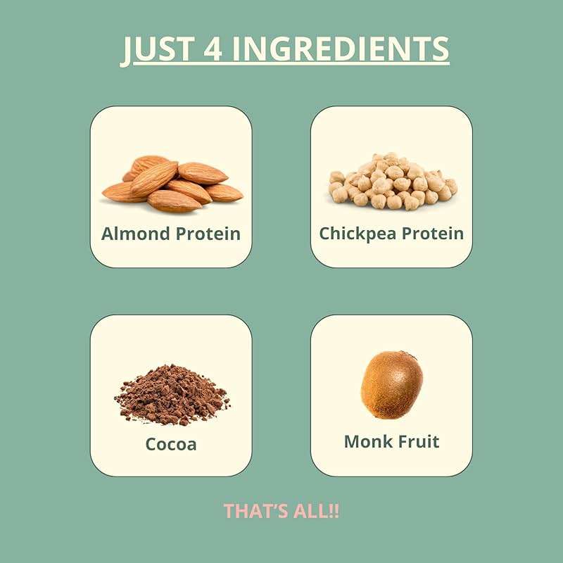 wellious Almond Protein Powder (Chocolate) - 18 Grams of Pure Healthiest Vegan Protein for Women & Men - Perfect Soy-Free & Smooth Gut Friendly Protein Powder for Sports Nutrition - Image 3