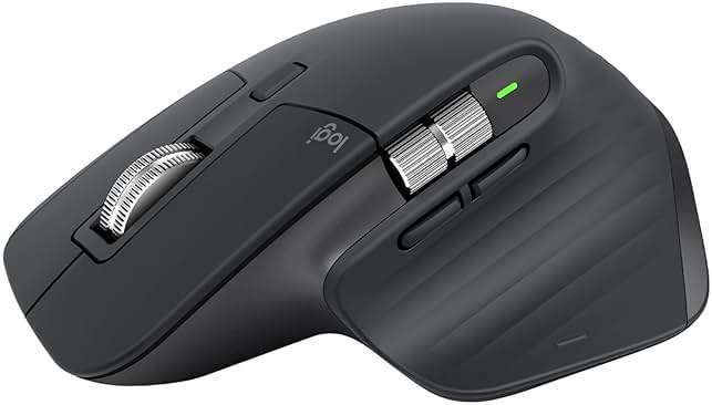 Logitech MX Master 3S Wireless Mouse Standard Edition with Logi Bolt USB Receiver, Ultra-Fast Scrolling, Ergo, 8K DPI, Track on Glass, Quiet Clicks, USB-C, Bluetooth, Windows, Linux, Chrome - Graphite - Image 1