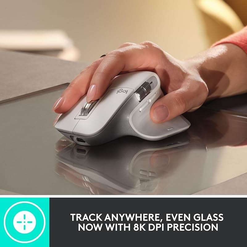 Logitech MX Master 3S Wireless Mouse Standard Edition with Logi Bolt USB Receiver, Ultra-Fast Scrolling, Ergo, 8K DPI, Track on Glass, Quiet Clicks, USB-C, Bluetooth, Windows, Linux, Chrome - Graphite - Image 2