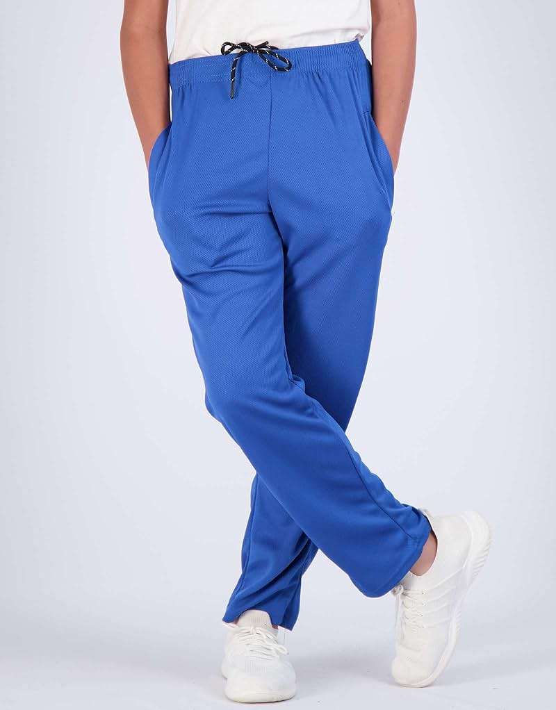 Real Essentials 3 Pack: Boys' Mesh Open Bottom Active Sweatpants with Pockets & Drawstring - Image 5