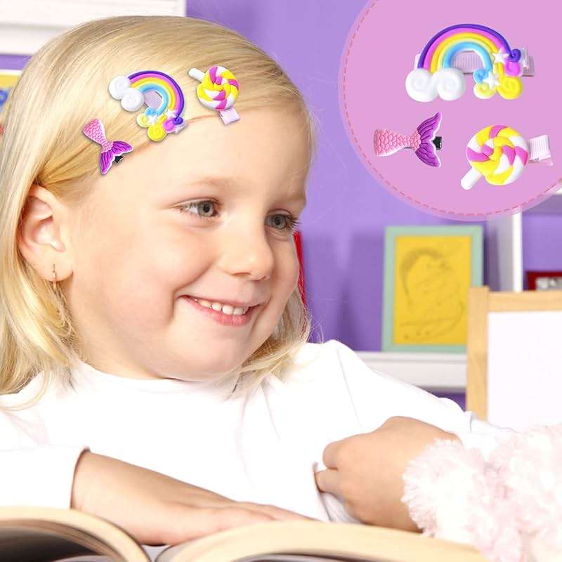 42 Pieces Baby Hair Clips, Hair Pin, Barrettes for Girls, Toddler Girls Hair Accessories, Kids Hair Clips for Styling, Flower Rainbow Candy Fruits Butterfly Hair Barrettes - Image 4