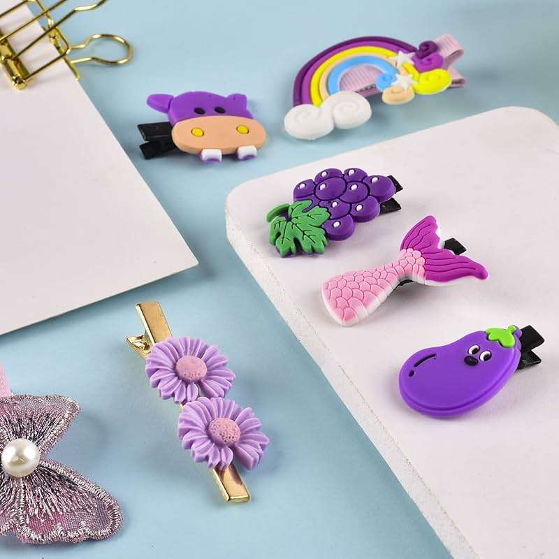 42 Pieces Baby Hair Clips, Hair Pin, Barrettes for Girls, Toddler Girls Hair Accessories, Kids Hair Clips for Styling, Flower Rainbow Candy Fruits Butterfly Hair Barrettes - Image 8