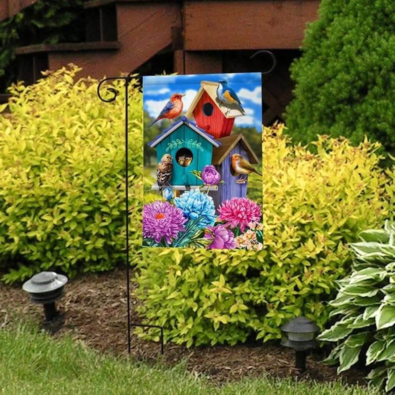 Colorful Birdhouses Spring Garden Flag 12.5 x 18 Briarwood Lane - Image 4