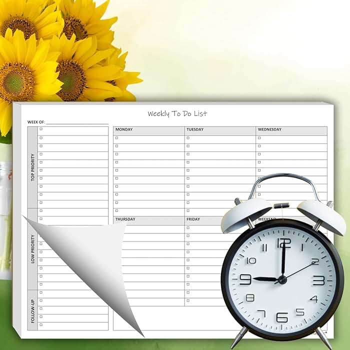 Life Charge Weekly Planner Notepad for Work & Home, Weekly To Do List Pad with Daily Checklist, Priority & Notes, 60 Pages, 8.5 x 11 Letter, Landscape - Image 2