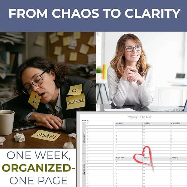 Life Charge Weekly Planner Notepad for Work & Home, Weekly To Do List Pad with Daily Checklist, Priority & Notes, 60 Pages, 8.5 x 11 Letter, Landscape - Image 6