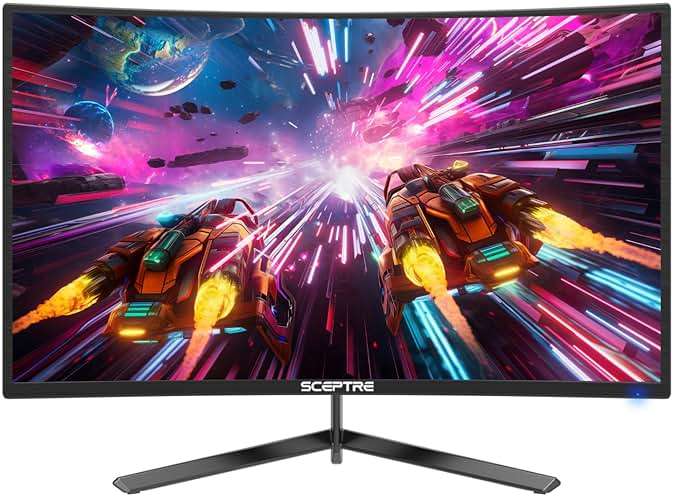 Sceptre 24-inch Curved Gaming Monitor 1080p up to 180Hz DisplayPort HDMI 99% sRGB, AMD FreeSync Build-in Speakers Machine Black (C248B-FWT168) - Image 7