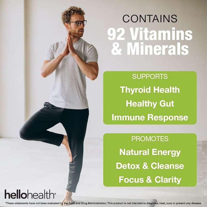 HELLO HEALTH Irish Sea Moss Capsules Wildcrafted Sea Moss, Burdock Root & Bladderwrack Prebiotic Super Food for Immune Support, Thyroid Support, Natural Energy, -120 Caps - Image 3