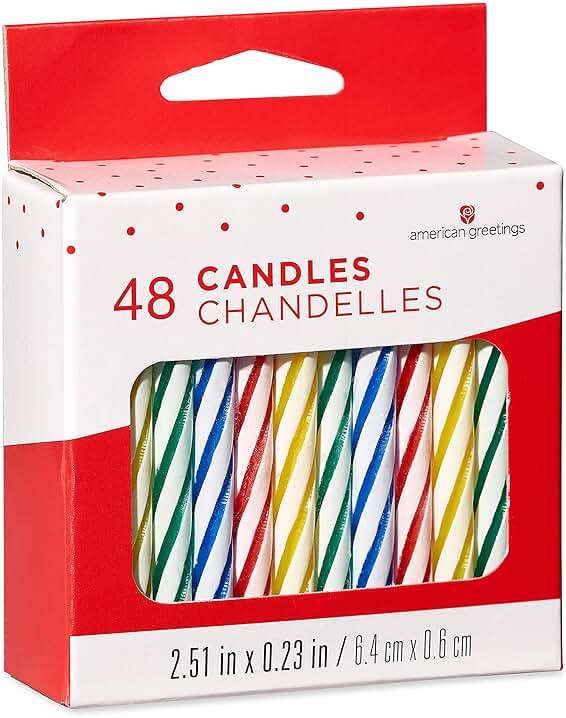 American Greetings Birthday Candles, Small Multicolored Spiral (48-Count) - Image 3
