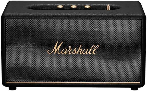 Marshall Stanmore III Bluetooth Home Speaker - Loud Stereo Sound with Bass and Treble Controls | Plug-in Powered | Record Player Compatible | RCA and 3.5mm Aux Inputs - Black - Image 1