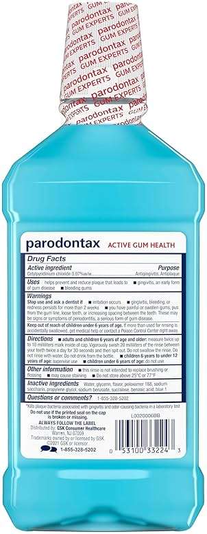 Parodontax Active Gum Health Mouthwash, Antiplaque and Antigingivitis Mouthwash, Mint, 3x16.9 Fl Oz - Image 13