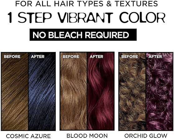 L'Oreal Paris Feria Midnight Bold Multi-Faceted Permanent One-Step Hair Color Kit, No Bleach Required, Twilight Haze - Image 6