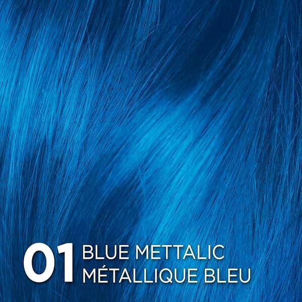 L’Oreal Paris Colorista Metallic Semi Permanent Hair Color for Bleached or Blonde Hair, Color Depositing Hair Mask Formula, Metallic Blue - Image 2
