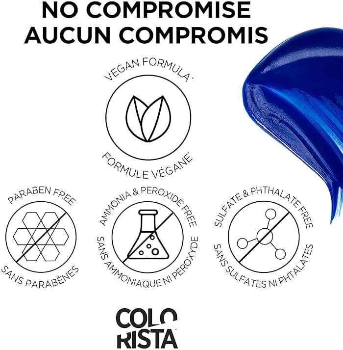 L’Oreal Paris Colorista Metallic Semi Permanent Hair Color for Bleached or Blonde Hair, Color Depositing Hair Mask Formula, Metallic Blue - Image 5