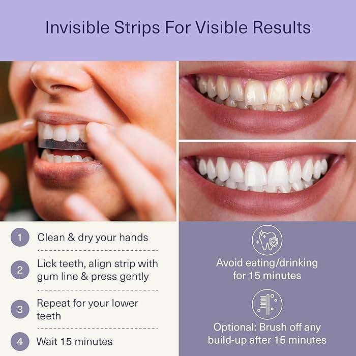 ELIMS Teeth Whitening Strips for Sensitive Teeth 21 Treatments – Food-Grade & Made by Dentists - Whiten Up to 7 Shades - Dissolving Mess-Free Application - Visible Results in 14 Days - 42 Strips - Image 3