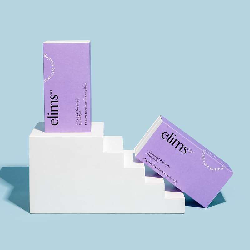 ELIMS Teeth Whitening Strips for Sensitive Teeth 21 Treatments – Food-Grade & Made by Dentists - Whiten Up to 7 Shades - Dissolving Mess-Free Application - Visible Results in 14 Days - 42 Strips - Image 8