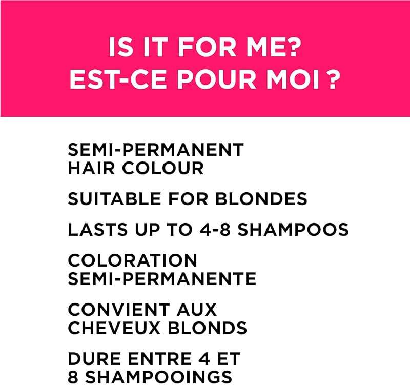 L'Oreal Paris Colorista Metallic Semi Permanent Hair Color for Bleached or Blonde Hair, Color Depositing Hair Mask Formula, Metallic Pink - Image 6