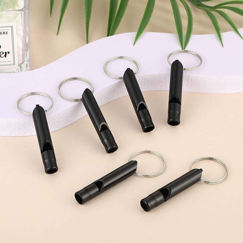 Frienda Emergency Whistle Bulk with Keychain, Aluminum Emergency Survival Whistle for Camping Hiking Hunting Outdoors Sports, Loud Sound - Image 7