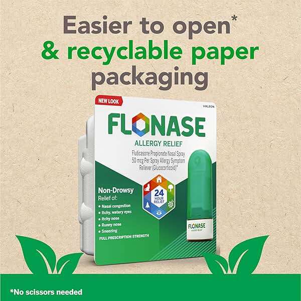 Flonase Allergy Relief Nasal Spray, 24-Hour Non-Drowsy Multi-Symptom Relief - 72 Sprays plus Bonus Pack of Tissues - Image 6