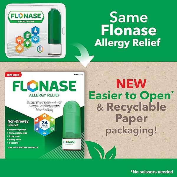 Flonase Allergy Relief Nasal Spray, 24-Hour Non-Drowsy Multi-Symptom Relief - 72 Sprays plus Bonus Pack of Tissues - Image 7