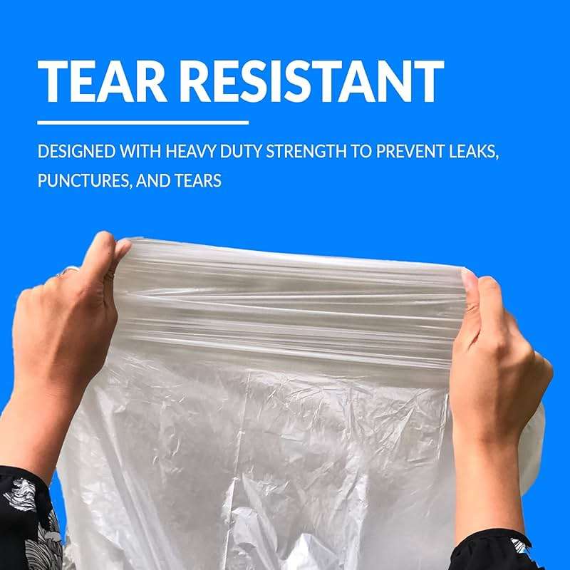 Reli. 55-60 Gallon Trash Bags Heavy Duty | 50 Trash Bags with Ties | Super Sizeable, Clear, Serious Garbage Cleanup - Image 6
