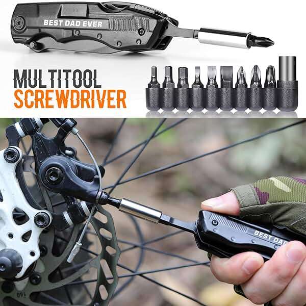 Gift for Dad, Multitool Knife BEST DAD EVER for Camping, Fathers Day Christmas Unique Dad Gifts, Dads Birthday Gift from Daughter Son, Christmas Ideal Presents for Dads, Gadget Present for Father - Image 6