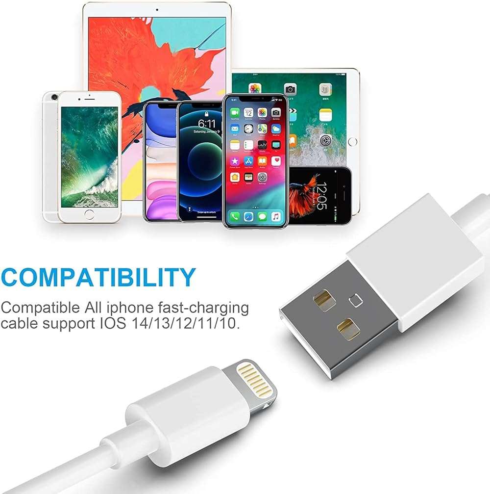 AZMOGDT Apple MFi Certified iPhone Charger 5pack [6/6/6/10/10FT] Long Lightning Cable Fast Charging Cord iPhone Charging Cable for iPhone 14/14 Pro/Max/13/12/11 Pro Max/XS MAX/XR/XS/X/8/Plus - Image 7