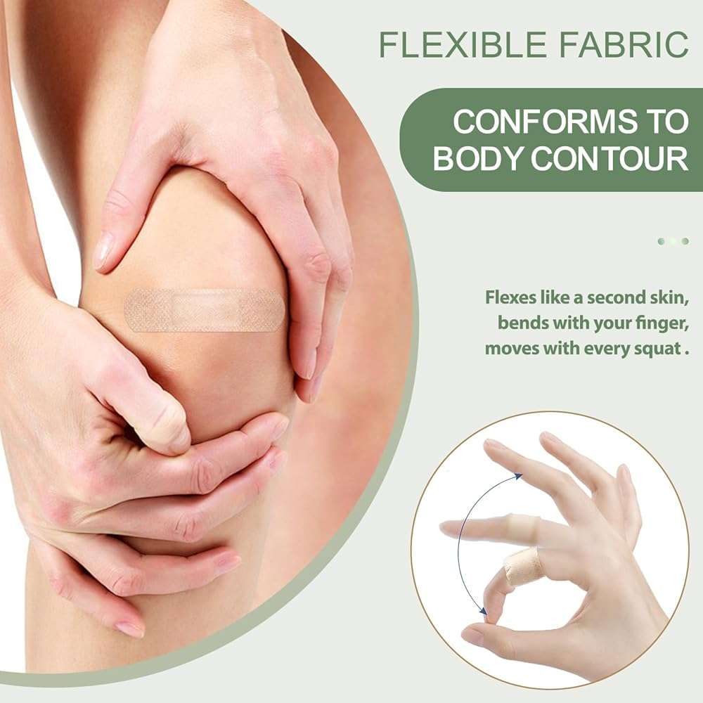 Hysimedy Silicone Bandages for Sensitive Fragile Skin 3/4"x3" 60 Count Flexible Fabric Latex Free Hypoallergenic Breathable Small Bandages for Wounds Easy Painless Removal for Geriatric and Children - Image 6