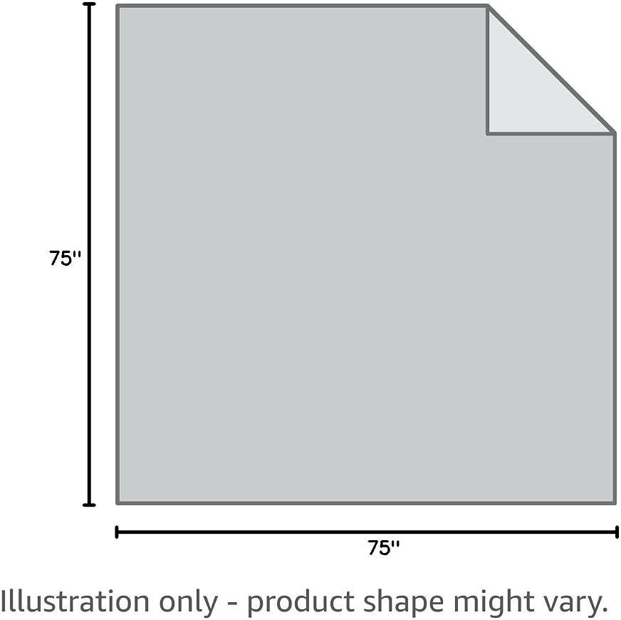 EMOOR Boa Fleece Kotatsu Futon Comforter, Heat-Retention-Plus, Soft & Silky Touch Blanket Throw, Square 75x75in, Brown - Image 2