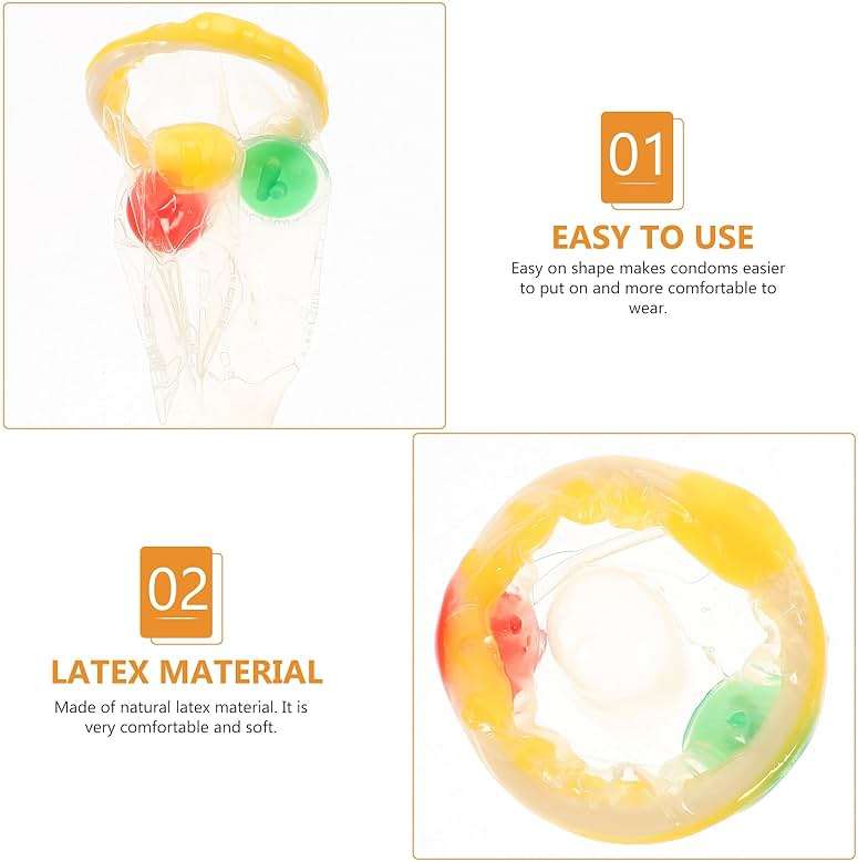 GALPADA Gifts 9pcs Colorful Flower Condoms Safe Sleeve Adult Life Supplies Ultra- Thin Health Products (Small Flower) - Image 4