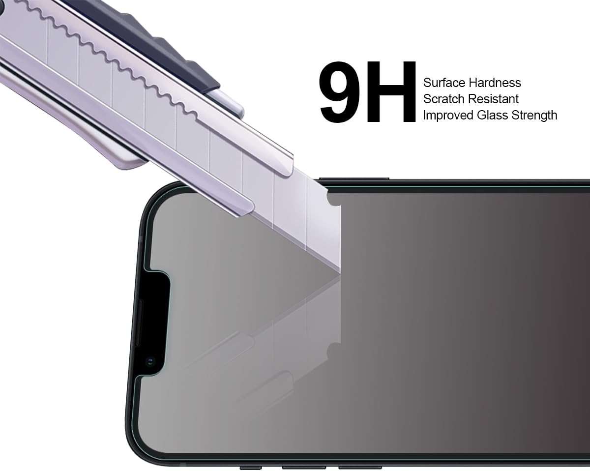 Supershieldz (2 Pack) Designed for iPhone 17e, 16e, 14, 13, 13 Pro (6.1 inch) Tempered Glass Screen Protector with (Easy Installation Tray) Anti Scratch, Bubble Free - Image 5
