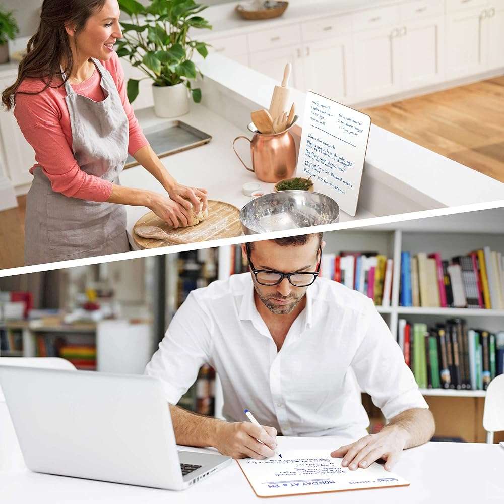 Scribbledo 12 Small White Board Dry Erase Boards Classroom Pack Mini White Boards 9"x12” Double Sided Personal Whiteboards for Students Teachers School Supplies Lapboards Mini Whiteboard Erasers Incl - Image 9