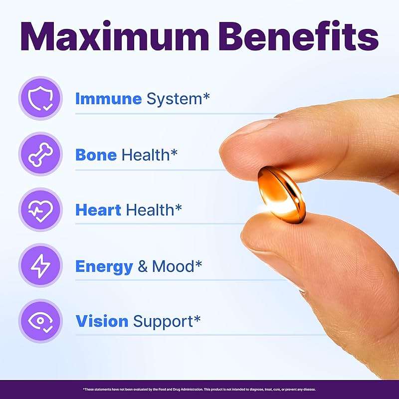 InnovixLabs Vitamin D3 K2-5000 IU Vitamin D3 Plus 600 mcg Vitamin K2 MK4 and MK7 for Max Calcium Absorption, Supports Bone, Immune, Heart Health, 3rd Party Tested, Gluten Free, 60 Softgels - Image 2