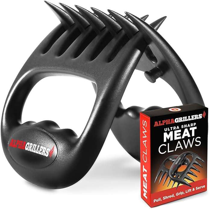 Alpha Grillers Meat Shredder Claws - Grilling Accessories Fathers Day Gift for Dad - BBQ Bear Claws Puller for Shredding Pulled Pork Chicken Smoker Grilling Gifts for Men Him Husband Boyfriend - Image 1