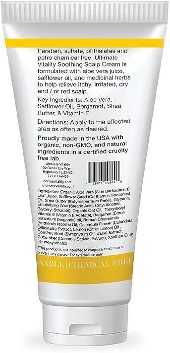 Dermavitality Soothing Moisturizing Scalp Cream Natural Organic Lotion for to moisturize and soothe scalp – 2 Ounces - Image 4