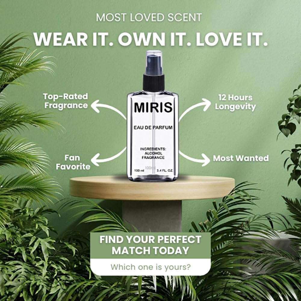 MIRIS No. 35774, Inspired by Bacarat Rouge 540, Long-Lasting Unisex Eau de Parfum for Women & Men, Spray 3.4 Fl Oz / 100 ml - Image 4