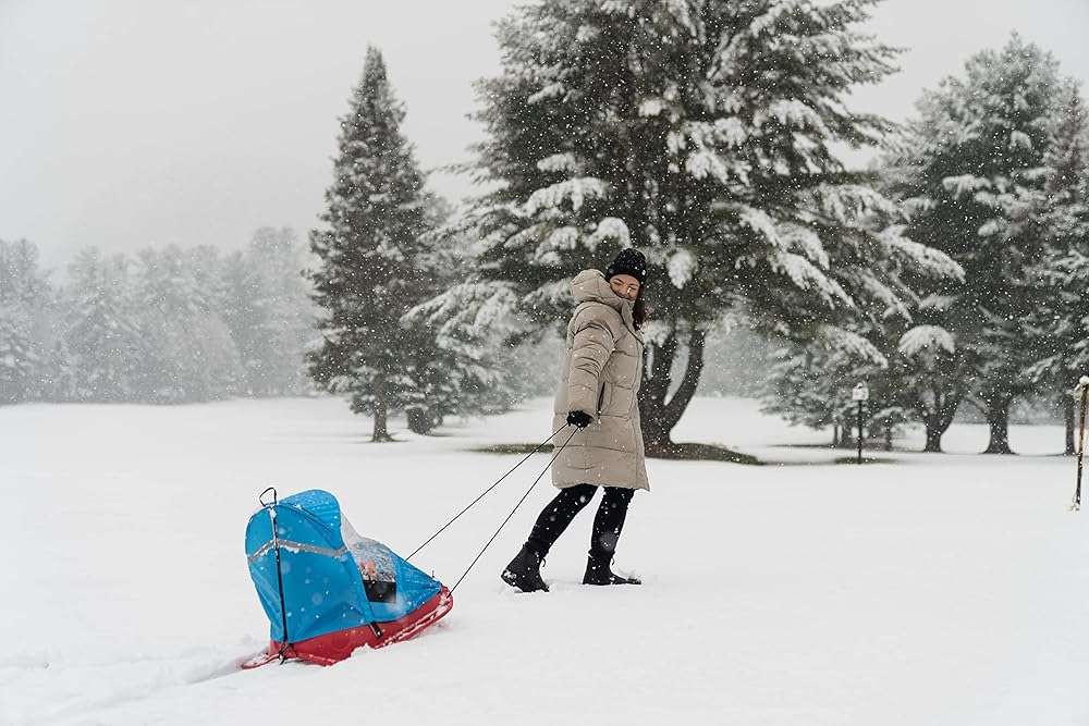 Pelican Baby Sled Deluxe with Weather Shield - Toddler Sled for Snow, Durable for Winter Sledding - Ages up to 24 Months - Image 5