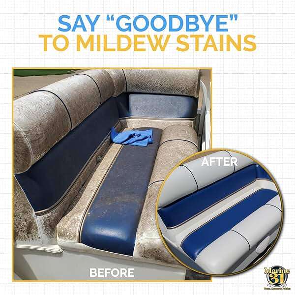 Marine 31 Mildew Stain Remover & Cleaner | Powerful Cleaning Solution for Boats, Homes & Patios | Removes Stubborn Stains from Showers, Vinyl & Fiberglass | Easy to Use | M31-372-128OZ | 128oz Gallon - Image 2