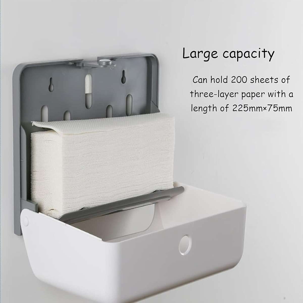 TOBEFORT Touchless Paper Towel Dispenser Wall Mount, No Drilling Waterproof/Dustproof Multifold Tissue Holder for Home Kitchen Office Bathroom Toilet… - Image 6