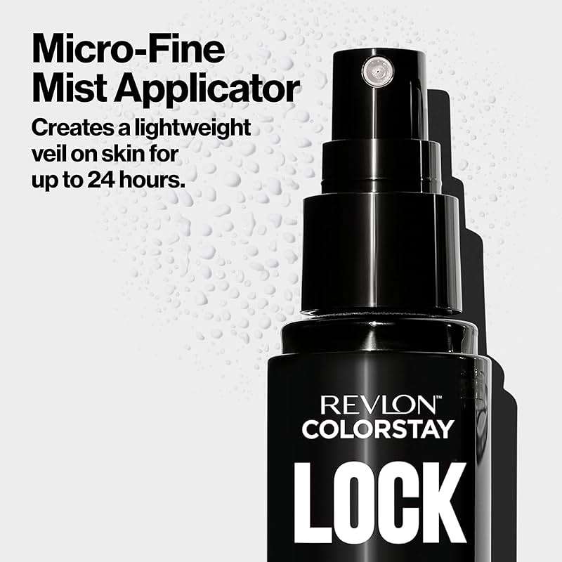 Revlon Colorstay 24 Hr Lock Setting Mist, Keeps Face Makeup from Melting & Fading, Mattifying, Blurring & Oil Absorbing Spray, Transfer-Proof & Mask Friendly, 1.9 fl oz - Image 4