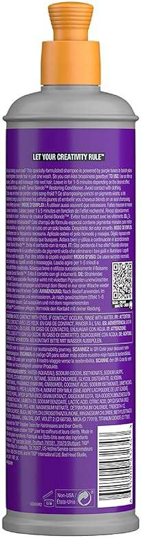Bed Head by TIGI Serial Blonde Purple Toning Shampoo for Cool Blondes, Neutralizes Brass Tones, Sulfate-Free, 13.53 fl oz - Image 2