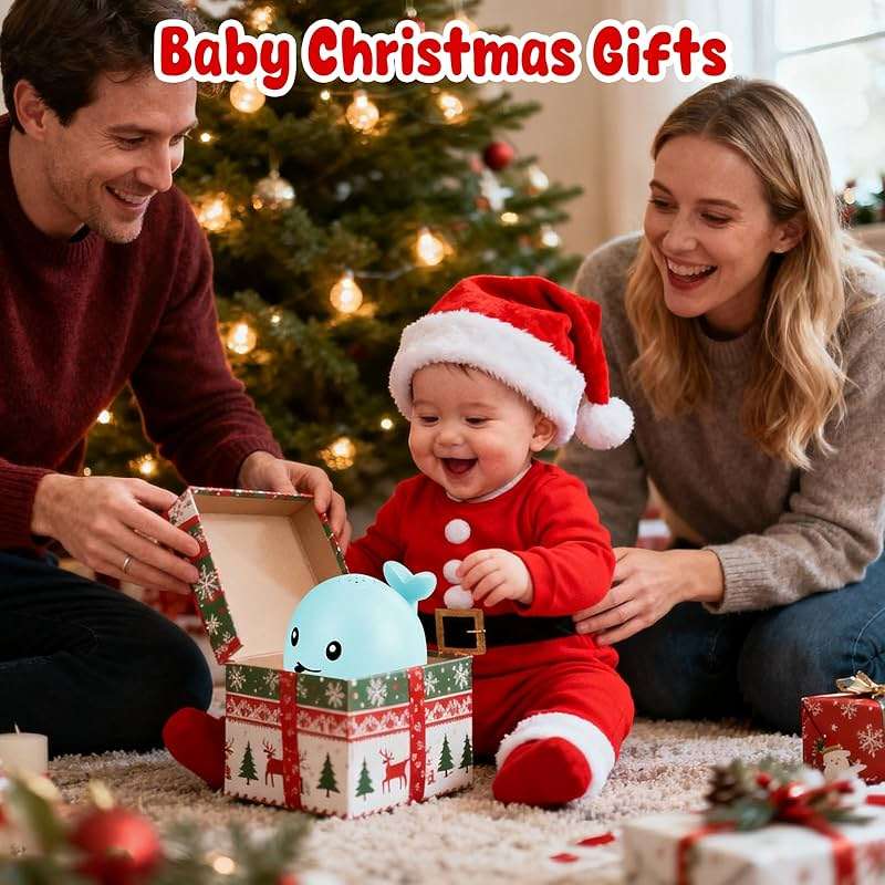 Gigilli Baby Bath Toys, Light up Bath Toys for Kids Ages 1-3, Pool Water Toys 1 Year Old Boys Girls Gifts, 6-12-18 Months Baby Whale Bath Toy Sprinkler, Toddler Fountain Bathtub Water Table Toy - Image 2