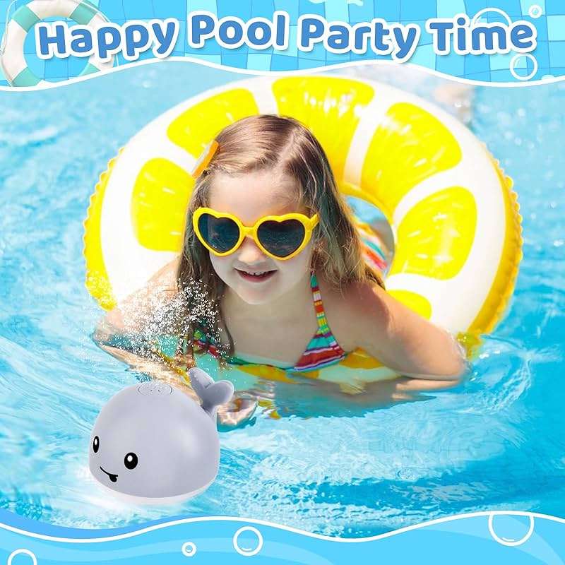 Gigilli Baby Bath Toys, Light up Bath Toys for Kids Ages 1-3, Pool Water Toys 1 Year Old Boys Girls Gifts, 6-12-18 Months Baby Whale Bath Toy Sprinkler, Toddler Fountain Bathtub Water Table Toy - Image 9