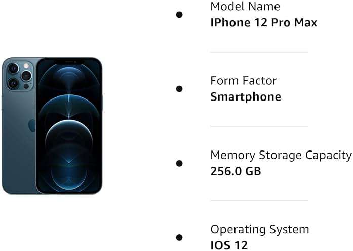 Apple iPhone 12 Pro Max, 128GB, Pacific Blue - Unlocked (Renewed Premium) - Image 2