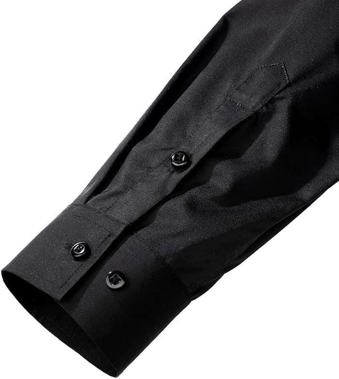 J.VER Men's Dress Shirts Solid Long Sleeve Stretch Wrinkle-Free Formal Shirt Business Casual Button Down Shirts - Image 5
