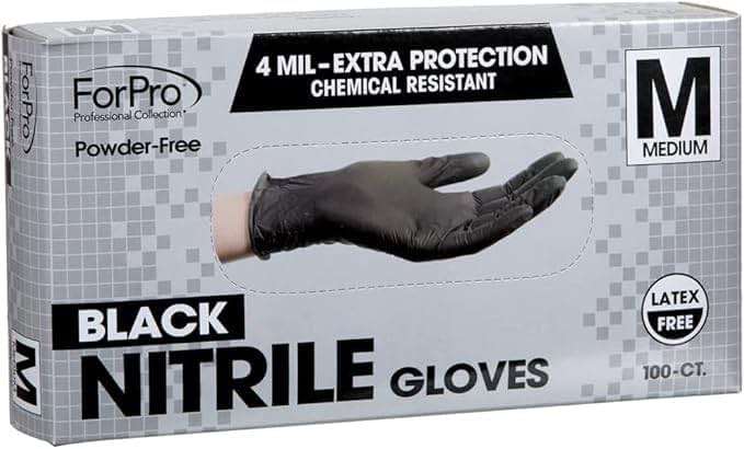 ForPro Disposable Nitrile Gloves, Chemical Resistant, Powder-Free, Latex-Free, Non-Sterile, Food Safe, 4 Mil - Image 1