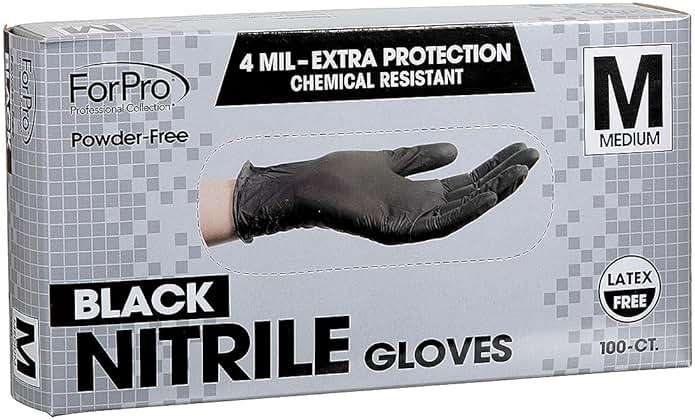 ForPro Disposable Nitrile Gloves, Chemical Resistant, Powder-Free, Latex-Free, Non-Sterile, Food Safe, 4 Mil - Image 2
