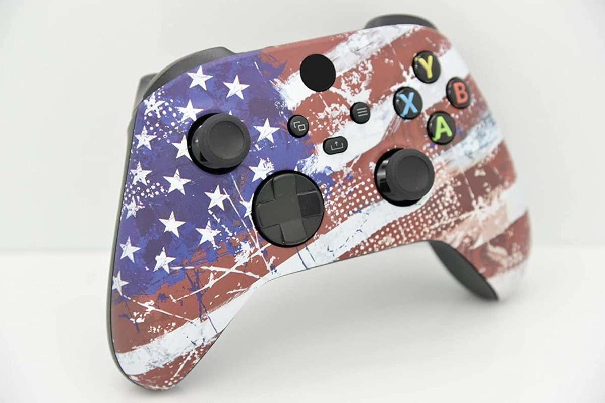 ProControllers LLC Hand Crafted Custom Controller Compatible with Xbox Series X/S & Xbox One (U.S Flag) - Image 3