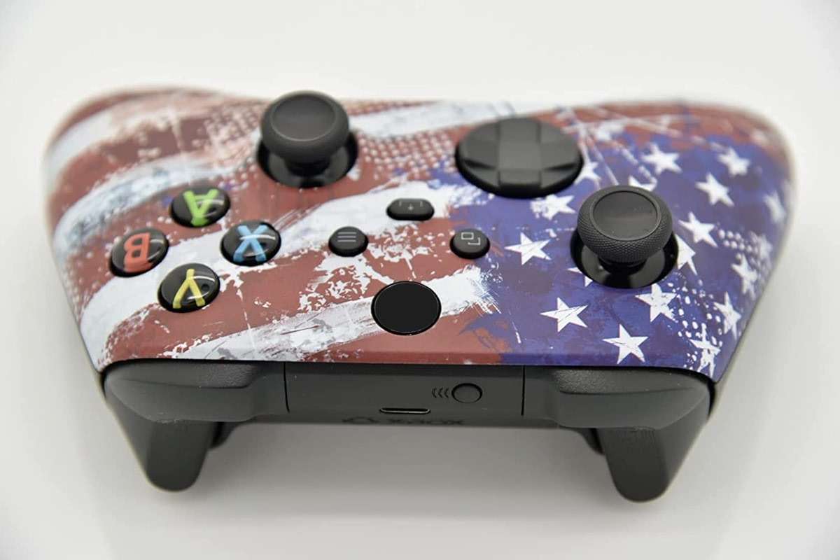 ProControllers LLC Hand Crafted Custom Controller Compatible with Xbox Series X/S & Xbox One (U.S Flag) - Image 4