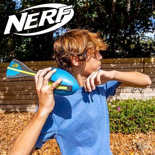 Nerf Vortex Ultra Grip Football, Designed for Easy Catching, Howling Whistle Sound, Distance-Optimizing Tail, Water-Resistant, All-Weather Play - Image 2