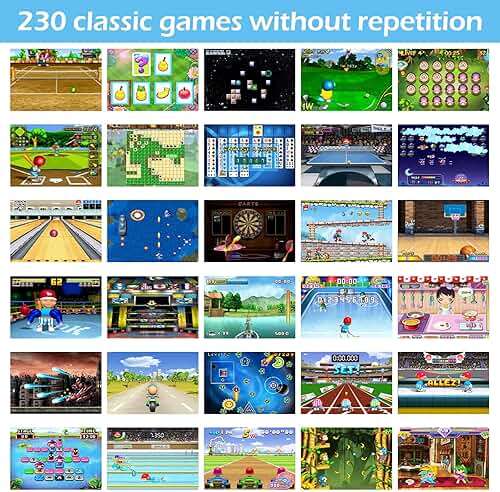 TaddToy 16 Bit Handheld Game for Kids Adults, 3.0'' Large Screen Preloaded 230 HD Classic Retro Video Games with USB Rechargeable Battery & 3 Game Cartridges for Birthday Gift for Kids 4-12 (Blue) - Image 5